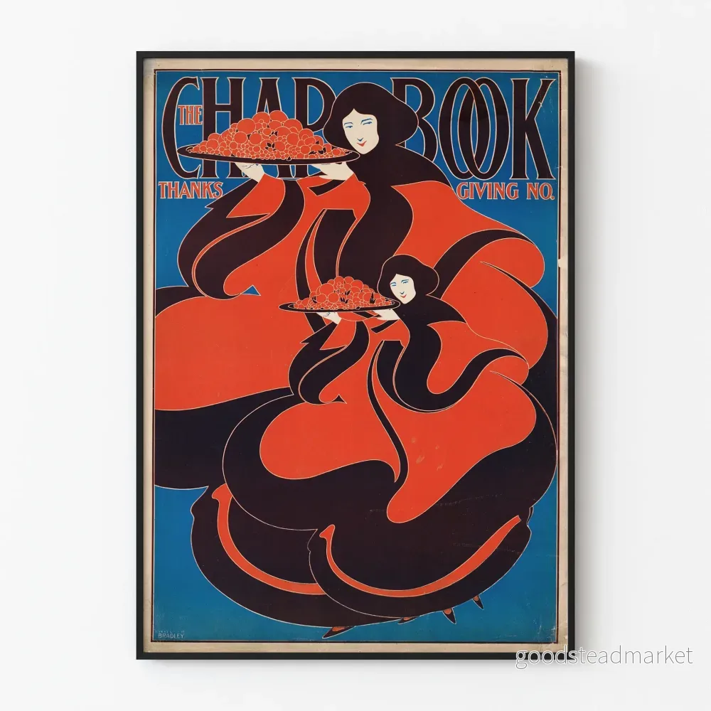 Vintageposter The Chap Book Thanksgiving - Retro väggdekoration