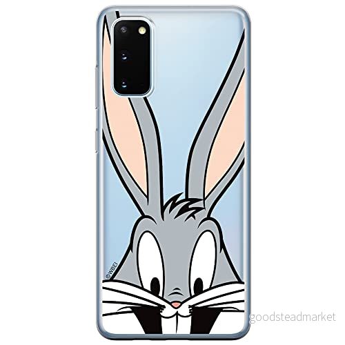 ERT GROUP mobiltelefonfodral för Samsung S20 / S11E originalt och officiellt licensierat Looney Tunes mönster Bugs 001 Vit optimalt anpassad till formen på mobiltelefonen, gedeeltelijk transparant 5903537539843