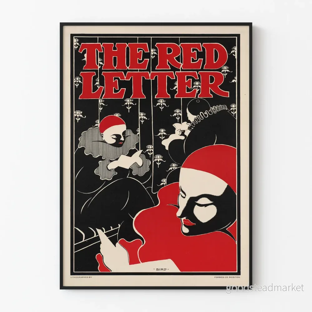 Vintageposter The Red Letter – Väggdekoration Retro Design Vintageposter The Red Letter – Väggdekoration Retro Design