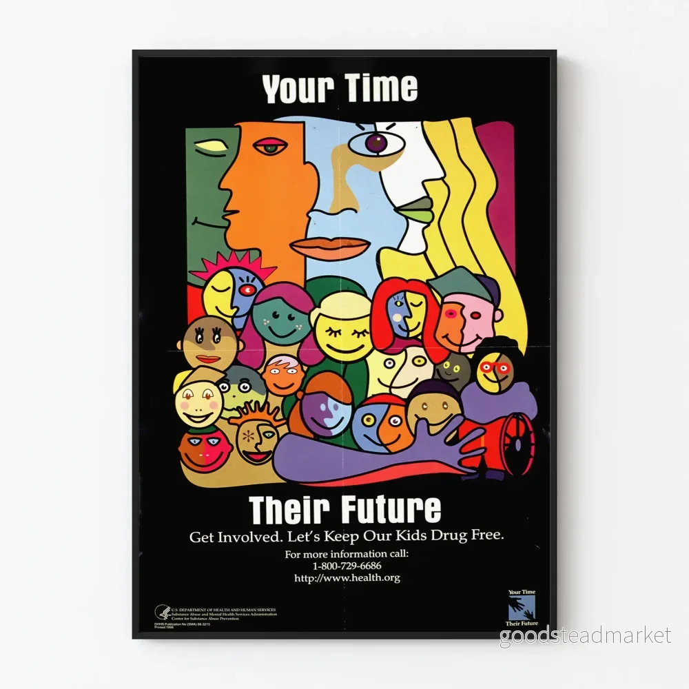 Affisch för medvetenhet Your Time Their Future – Färgglad och engagerande design Affisch för medvetenhet Your Time Their Future – Färgglad och engagerande design