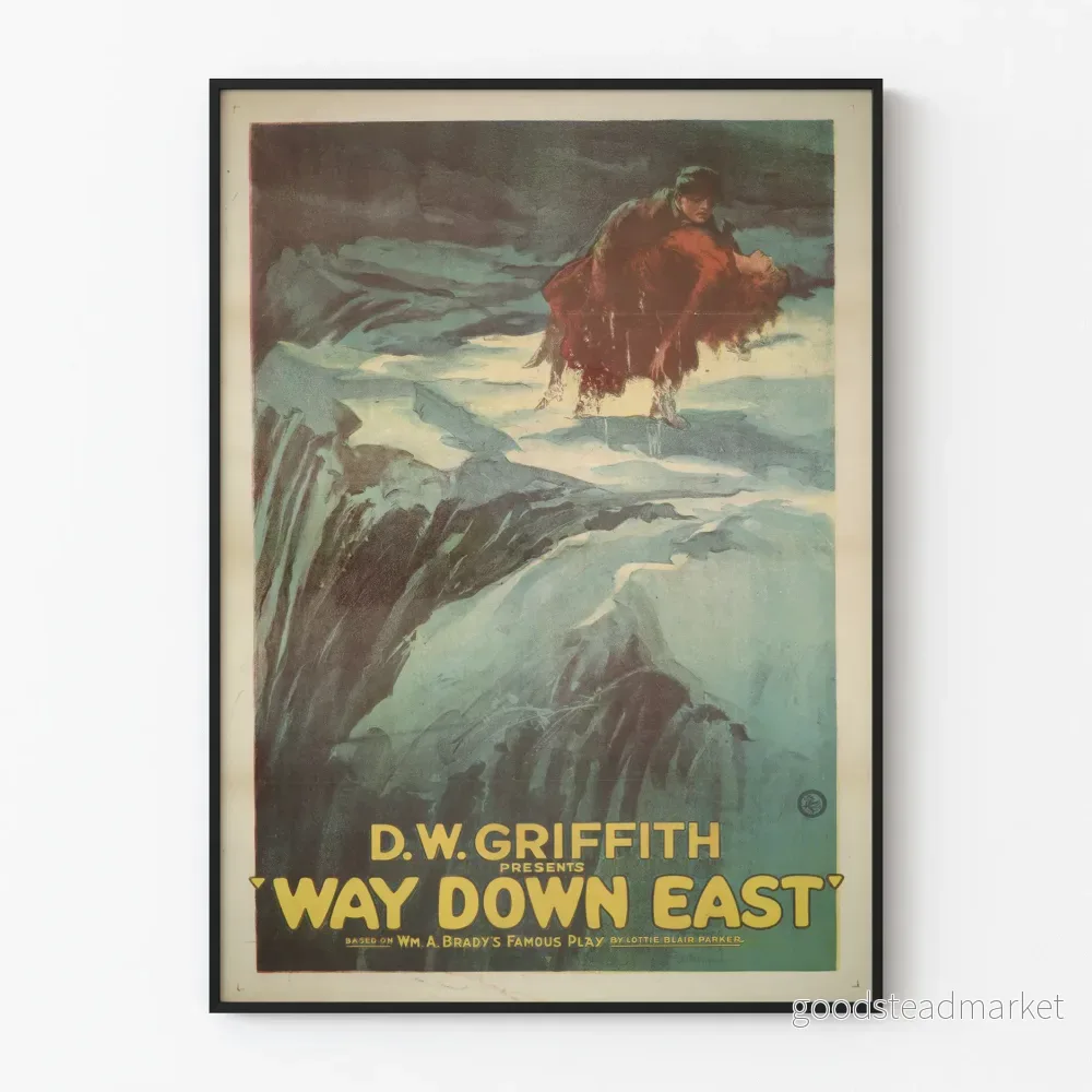 Vintageposter 'Way Down East' av D.W. Griffith