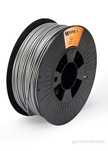BASICFIL PLA (3D-skrivarfilament), 2,85 mm, 1 kg, silver (silver) 7442938657698