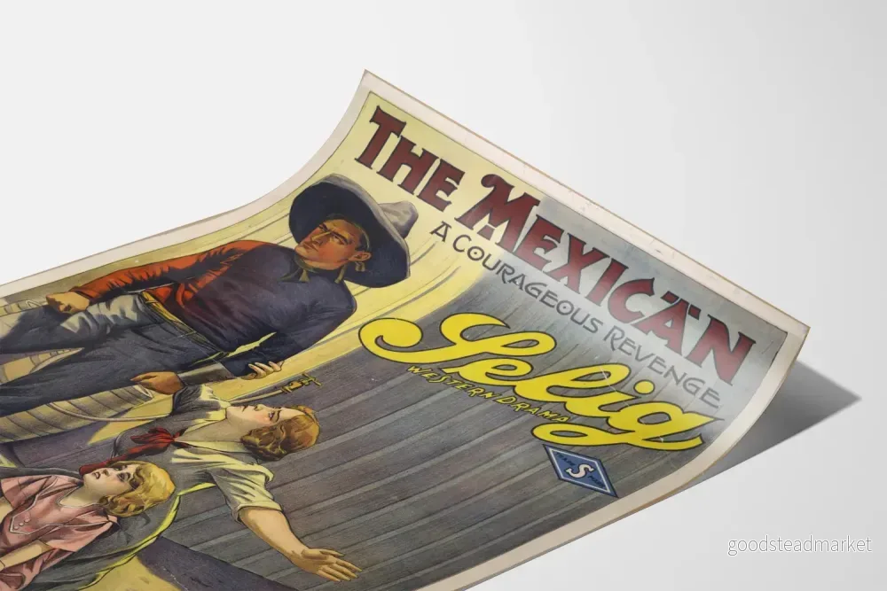 Vintageposter The Mexican Western Drama - Retro väggdekoration - Bild 3