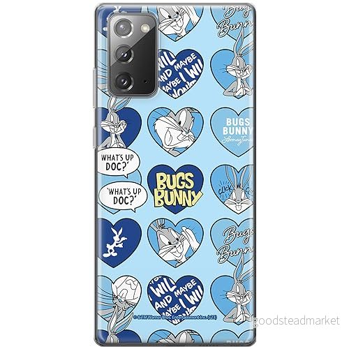 ERT GROUP mobiltelefonfodral för Samsung GALAXY NOTE 20 originalt och officiellt licensierat Looney Tunes mönster Bugs 021 anpassad till formen på mobiltelefonen, fodral tillverkad av TPU plast 5905795086008