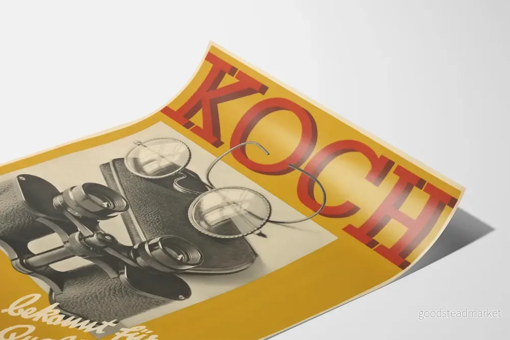 Vintage reklamposter för optiker Koch Zürich av hög kvalitet - Bild 3