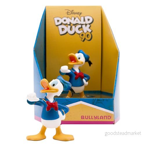 Donald Duck Bullyland 1508990 år spelfigur, ca 6,4 cm stor, detaljrik, PVC fri, som en liten gåva för barn från 3 4063847150891