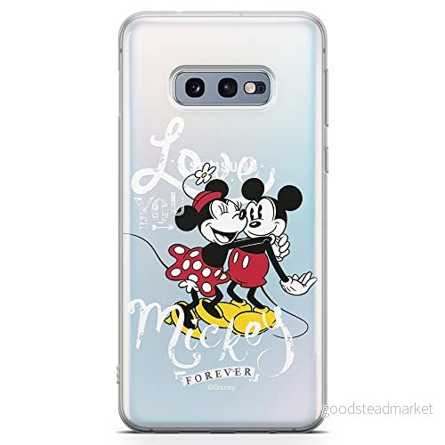 ERT GROUP mobiltelefonfodral för Samsung S10e originalt och officiellt licensierat Disney mönster Mickey & Minnie 001 optimalt anpassad till formen på mobiltelefonen, gedeeltelijk transparant 5903040702277
