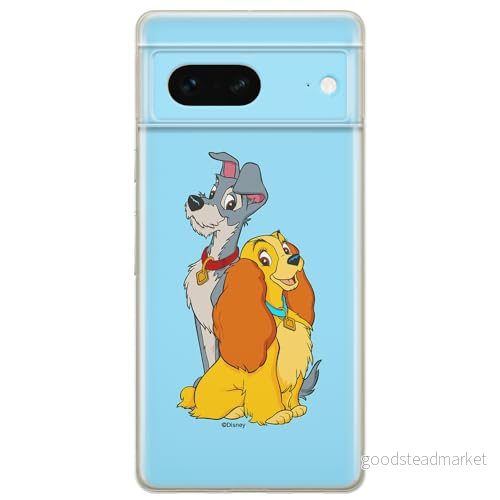 ERT GROUP mobiltelefonfodral för Google PIXEL 7 originalt och officiellt licensierat Disney mönster Lady and the Tramp 003 anpassad till formen på mobiltelefonen, fodral tillverkad av TPU plast 5905795149000