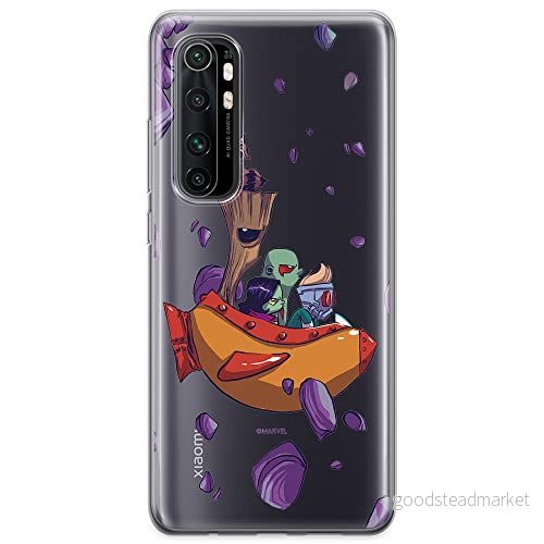 ERT GROUP mobiltelefonfodral för Xiaomi MI NOTE 10 Lite originalt och officiellt licensierat Marvel mönster Guardians of the Galaxy 010 anpassad till formen på mobiltelefonen, gedeeltelijk transparant 5904805592331