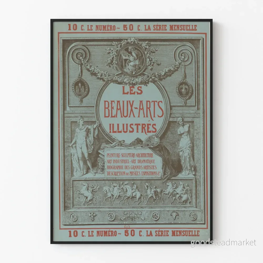 Vintageposter för Les Beaux-Arts Illustrés för väggdekoration