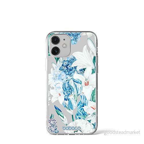 ERT GROUP mobiltelefonfodral för Iphone 12 Mini originalt och officiellt licensierat Babaco mönster Flowers 026 optimalt anpassad till formen på mobiltelefonen, gedeeltelijk transparant 5905131261557