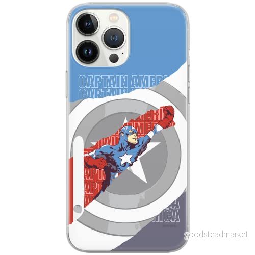 ERT GROUP mobiltelefonfodral för Samsung A51 originalt och officiellt licensierat Marvel mönster Captain America 013 Vit optimalt anpassad till formen på mobiltelefonen, fodral tillverkad av TPU plast 5903537490335
