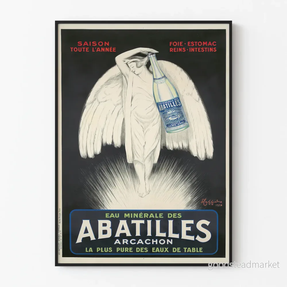 Vintageposter för Abatilles Arcachon mineralvatten