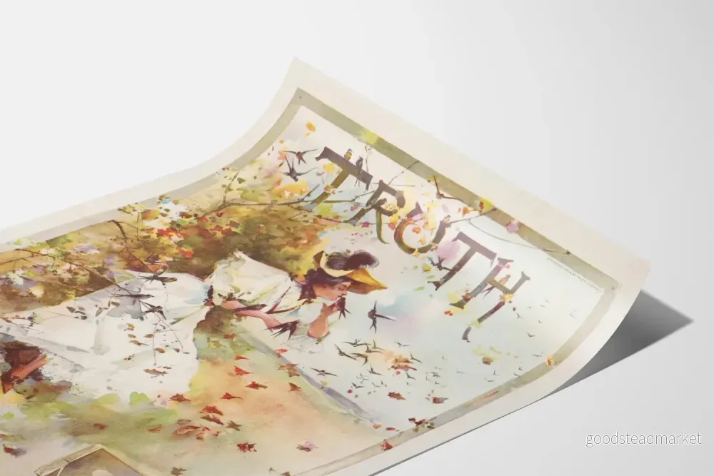 Vintage dekorativ poster « Truth » feminin och natur - Bild 3
