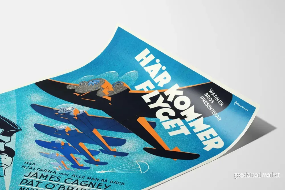 Vintage flygplans- och flygdamerposter - Bild 3