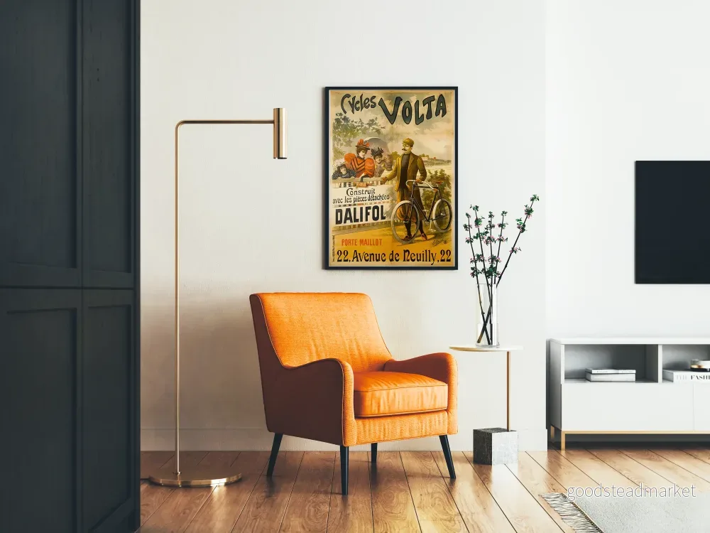 Vintageposter Cycles Volta, retro väggdekoration med cykel - Bild 2