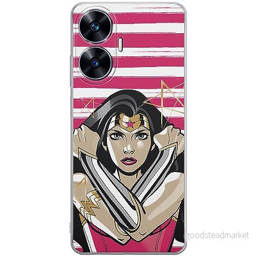 ERT GROUP mobiltelefonfodral för Realme C55 originalt och officiellt licensierat DC mönster Wonder Woman 003 optimalt anpassad till formen på mobiltelefonen, fodral tillverkad av TPU plast 5905511874520