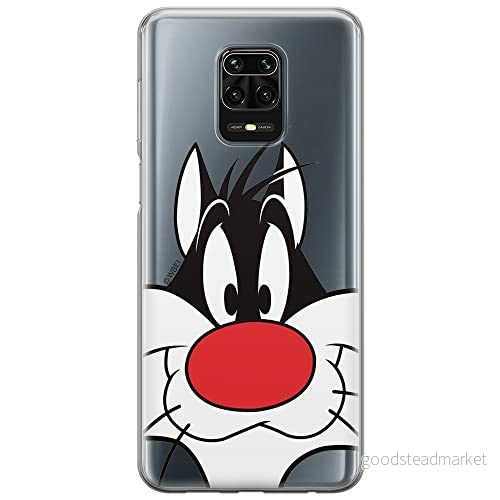 ERT GROUP mobiltelefonfodral för Xiaomi REDMI NOTE 9 PRO/ 9S originalt och officiellt licensierat Looney Tunes mönster Sylvester 001 anpassad till formen på mobiltelefonen, gedeeltelijk transparant 5903040323175