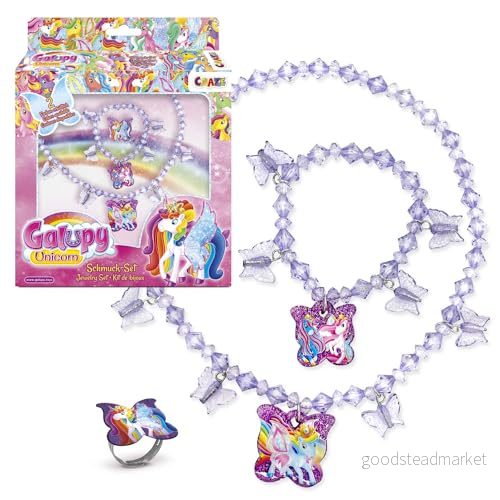 CRAZE Galupy Unicorn leksakssmycken, rosa eller lila (41925) 4059779041925