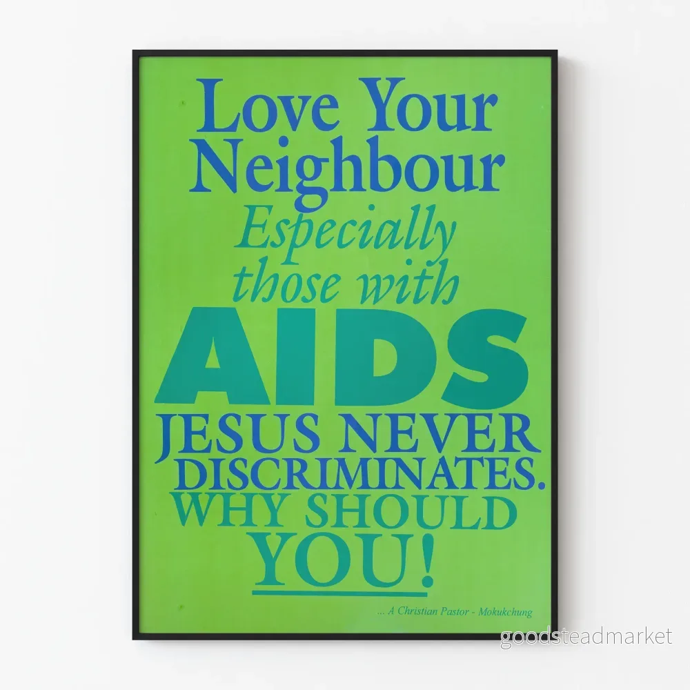 Affisch för medvetenhet Love Your Neighbour mot diskriminering Affisch för medvetenhet Love Your Neighbour mot diskriminering