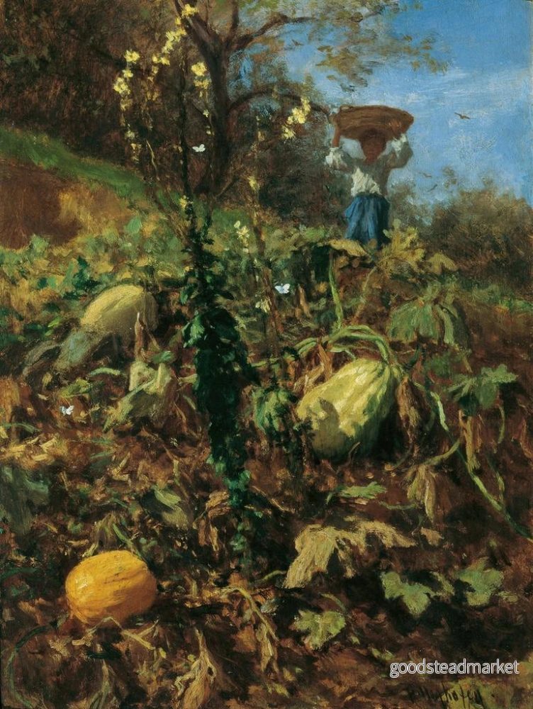 Målning Le jardin de citrouilles - August von Pettenkofen | Konsttryck - Bild 2