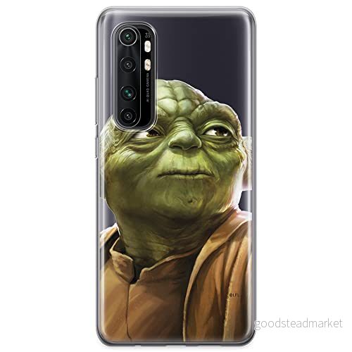 ERT GROUP mobiltelefonfodral för Xiaomi MI NOTE 10 Lite originalt och officiellt licensierat Star Wars mönster Yoda 006 optimalt anpassad till formen på mobiltelefonen, gedeeltelijk transparant 5904805593482
