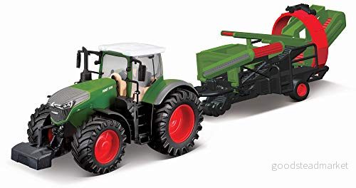 Bburago B18 31666 10 cm FENDT 1050 Vario med kultivator, röd 4893993316663