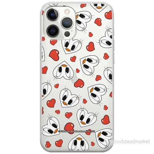 ERT GROUP mobiltelefonfodral för Iphone 12/12 PRO originalt och officiellt licensierat Looney Tunes mönster Tweety 018 optimalt anpassad till formen på mobiltelefonen, gedeeltelijk transparant 5905795122126