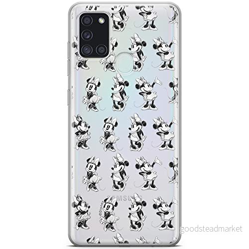 ERT GROUP mobiltelefonfodral för Samsung A21s originalt och officiellt licensierat Disney mönster Minnie 018 optimalt anpassad till formen på mobiltelefonen, gedeeltelijk transparant 5903040256824