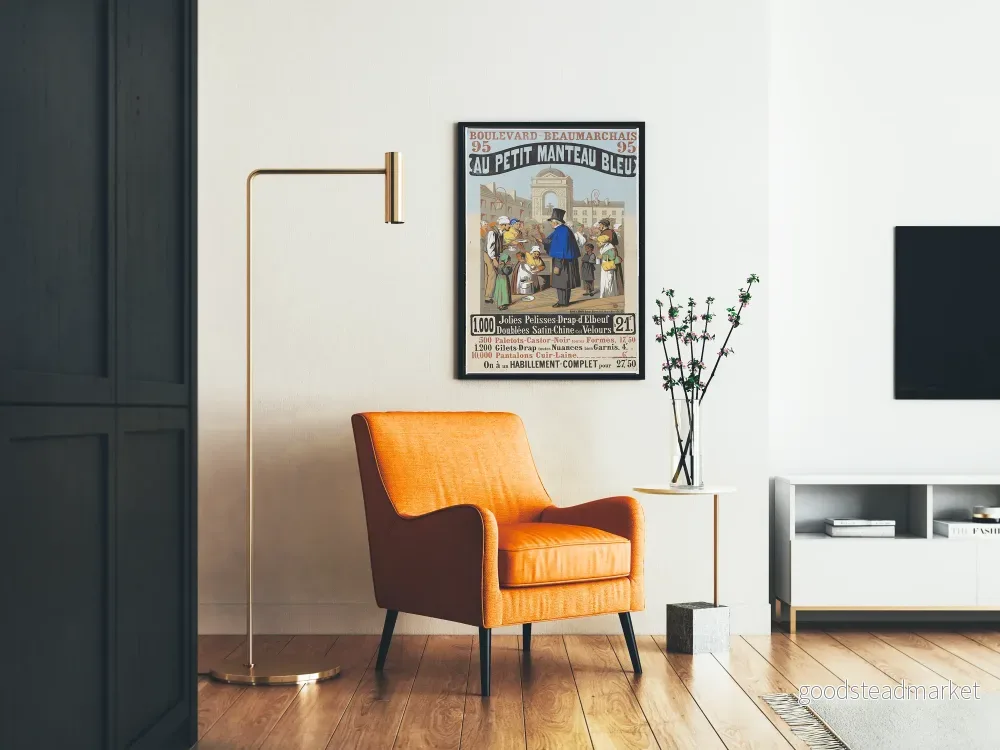 Vintageposter Boulevard Beaumarchais vid den lilla blåa kavajen - Bild 2