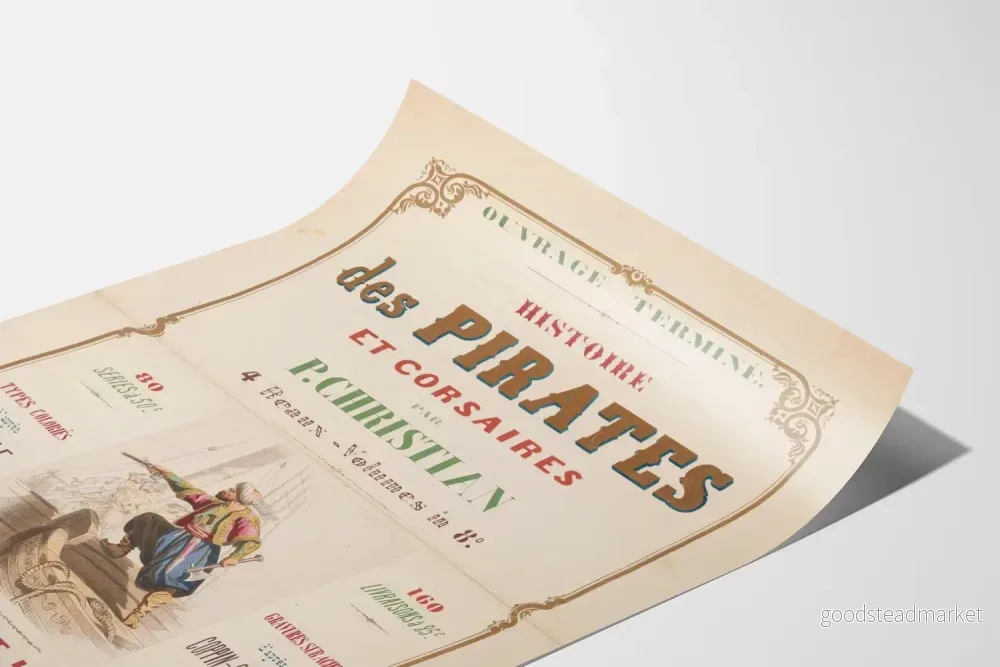 Vintageaffisch om Pirater och Korsarehistoria - Bild 3