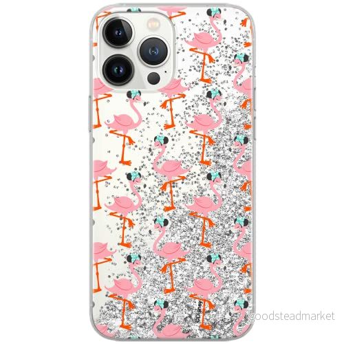 ERT GROUP mobiltelefonfodral för Apple Iphone 13 PRO originalt och officiellt licensierat Disney mönster Minnie 032 Vit optimalt anpassad till formen på mobiltelefonen, med glitter overflow effekt 5904805761539