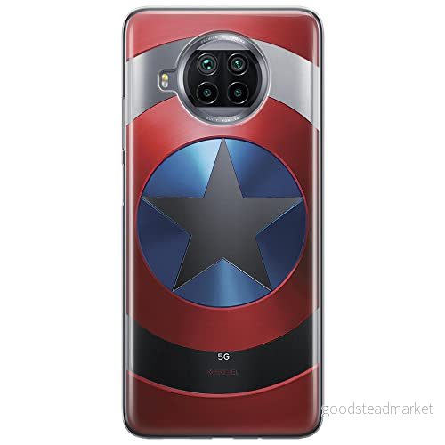 ERT GROUP mobiltelefonfodral för Xiaomi REDMI NOTE 9T originalt och officiellt licensierat Marvel mönster Captain America 025 optimalt anpassad till formen på mobiltelefonen, gedeeltelijk transparant 5904805648342