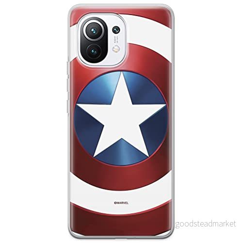ERT GROUP mobiltelefonfodral för Xiaomi 11 originalt och officiellt licensierat Marvel mönster Captain America 025 optimalt anpassad till formen på mobiltelefonen, fodral tillverkad av TPU plast 5903537098166