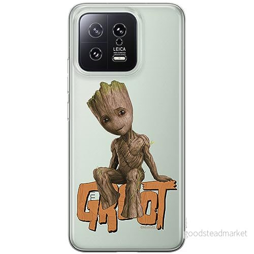 ERT GROUP mobiltelefonfodral för Xiaomi 13 originalt och officiellt licensierat Marvel mönster Groot 005 optimalt anpassad till formen på mobiltelefonen, gedeeltelijk transparant 5905511905156