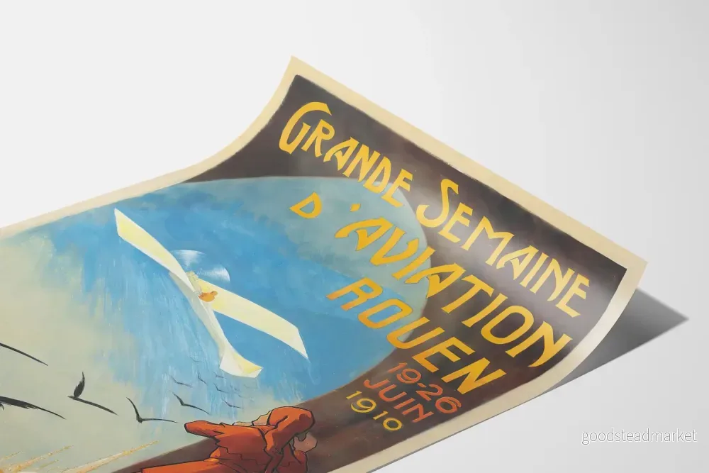 Vintageposter Storflygveckan Rouen 1910 - Bild 3