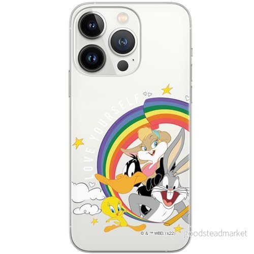 ERT GROUP mobiltelefonfodral för Iphone 13 PRO originalt och officiellt licensierat Looney Tunes mönster 016 optimalt anpassad till formen på mobiltelefonen, gedeeltelijk transparant 5905511998660