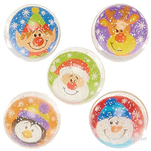 Baker Ross FX401 Ungar Jul Chums Glitter Jet Bollar 10 Bit Packa 5063067002528