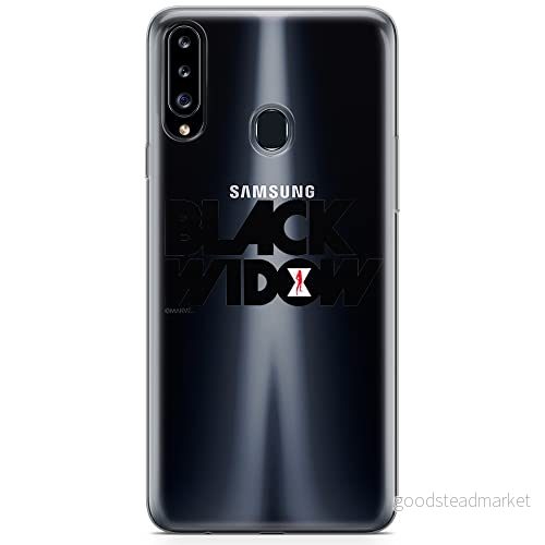 ERT GROUP mobiltelefonfodral för Samsung A20S originalt och officiellt licensierat Marvel mönster Black Widow 010 optimalt anpassad till formen på mobiltelefonen, gedeeltelijk transparant 5904805436819