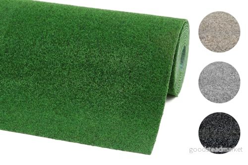 andiamo Konstgräs Deco gräsmatta utomhus lämplig med noppor, slitstark, lätt att rengöra och väderbeständig, 100 x 200 cm, grön 4002398963116