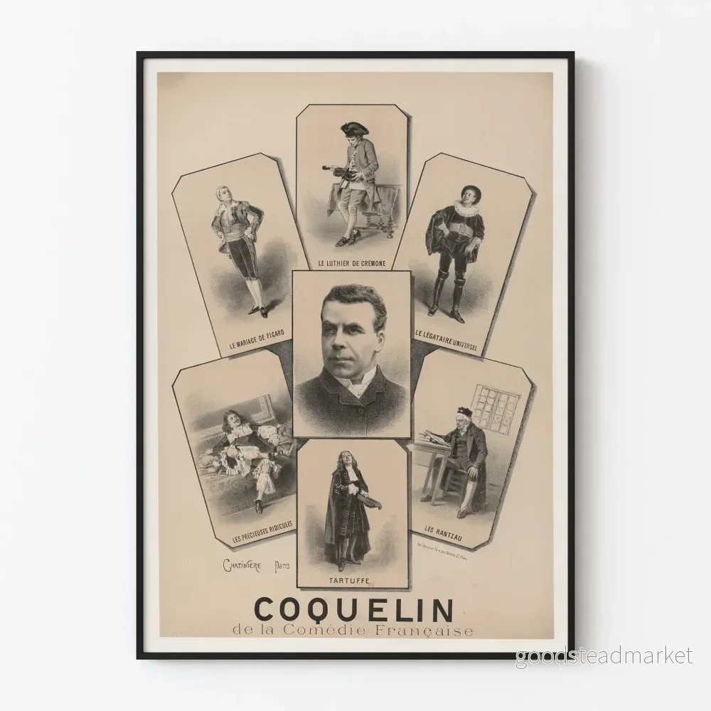 Vintageposter Coquelin från Comédie Française