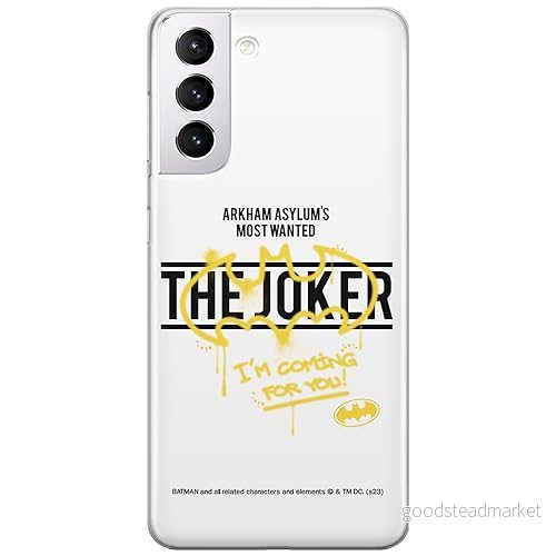 ERT GROUP mobiltelefonfodral för Samsung S21 originalt och officiellt licensierat DC mönster Batman & Joker 006 optimalt anpassad till formen på mobiltelefonen, fodral tillverkad av TPU plast 5905795060275