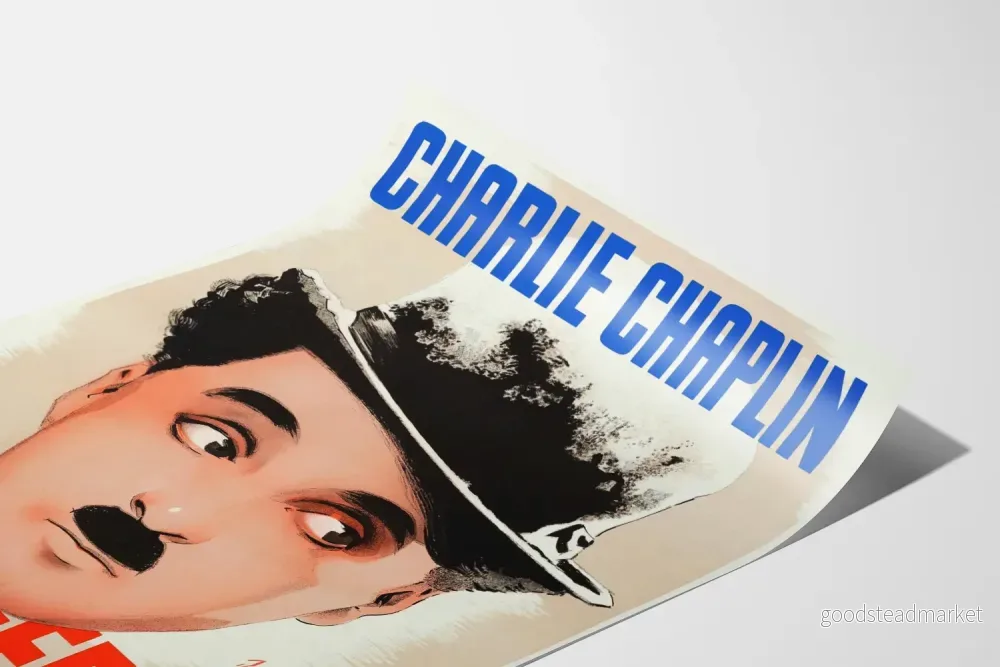 Charlie Chaplin-poster - Guldfeber vintage väggdekoration - Bild 3