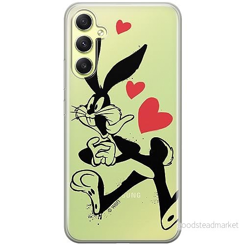 ERT GROUP mobiltelefonfodral för Samsung A34 5G originalt och officiellt licensierat Looney Tunes mönster Bugs 002 optimalt anpassad till formen på mobiltelefonen, gedeeltelijk transparant 5905511791100