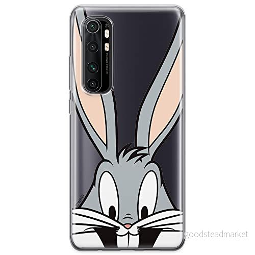 ERT GROUP mobiltelefonfodral för Xiaomi MI NOTE 10 Lite originalt och officiellt licensierat Looney Tunes mönster Bugs 001 optimalt anpassad till formen på mobiltelefonen, gedeeltelijk transparant 5904805588969
