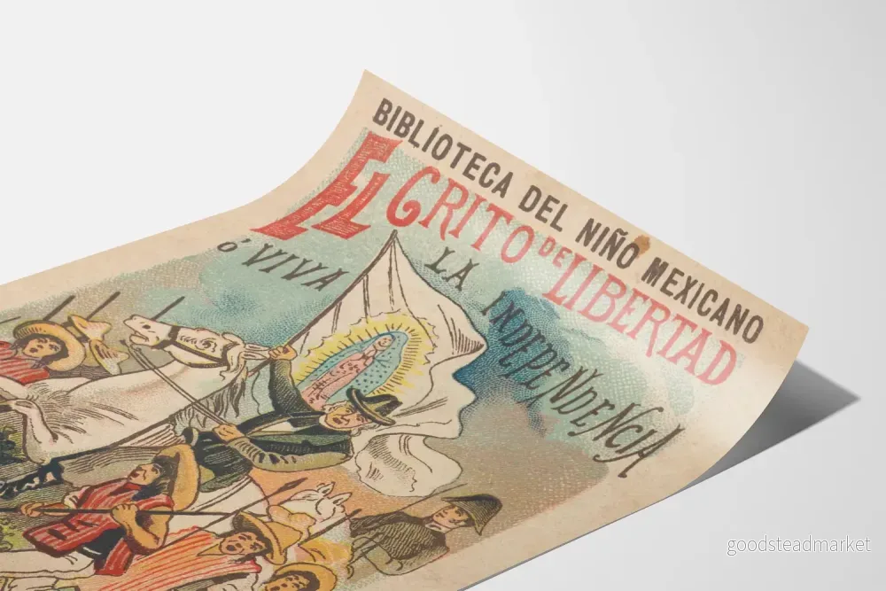 Vintage mexikansk poster Grito de Libertad och Självständighet - Bild 3