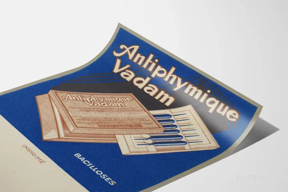 Vintage affisch Antiphymique Vadam för väggdekoration - Bild 3