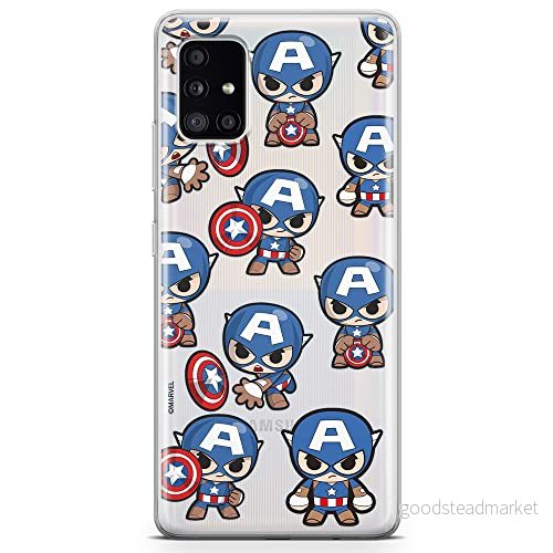 ERT GROUP mobiltelefonfodral för Samsung A51 5G originalt och officiellt licensierat Marvel mönster Captain America 029 optimalt anpassad till formen på mobiltelefonen, gedeeltelijk transparant 5904805317668