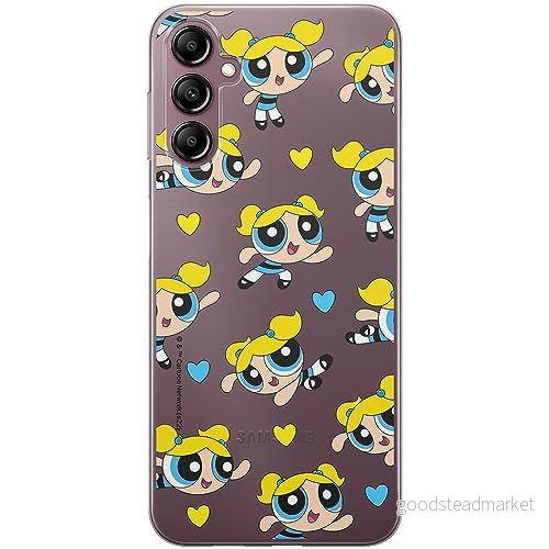 ERT GROUP mobiltelefonfodral för Samsung A14 4G/5G originalt och officiellt licensierat The Powerpuff Girls mönster 008 optimalt anpassad till formen på mobiltelefonen, gedeeltelijk transparant 5905511958572