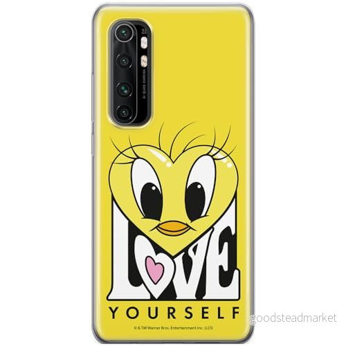 ERT GROUP mobiltelefonfodral för Xiaomi MI NOTE 10 Lite originalt och officiellt licensierat Looney Tunes mönster Tweety 015 anpassad till formen på mobiltelefonen, fodral tillverkad av TPU plast 5905795097387